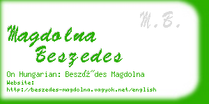 magdolna beszedes business card